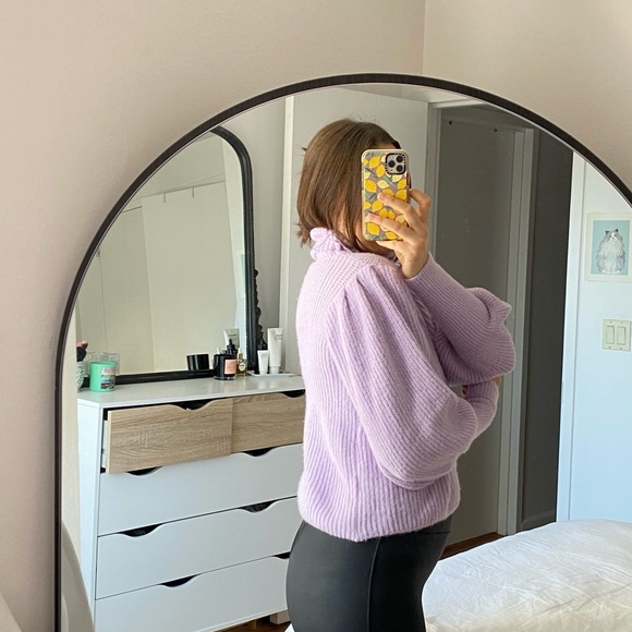 NastyGal Lavender Turtleneck Sweater - Picture 5 of 8